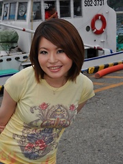 Freaky Japanese chick Miki Uemura showing off - Erotic and nude pussy pics at GirlSoftcore.com