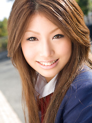 Risa Aika Asian with cute smile shows crack in thong under skirt - Erotic and nude pussy pics at GirlSoftcore.com