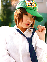 Ryoko Tanaka Asian in kinky lingerie is naughty outdoor and home - Erotic and nude pussy pics at GirlSoftcore.com
