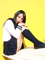 Miyu Watanabe Asian in school uniform loves rubbing cunt of ball - Erotic and nude pussy pics at GirlSoftcore.com